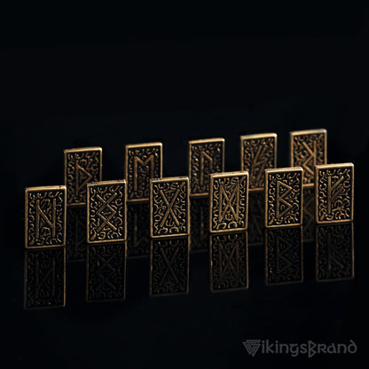 Viking Bronze Rune Set, Norse Mythology Elder Futhark