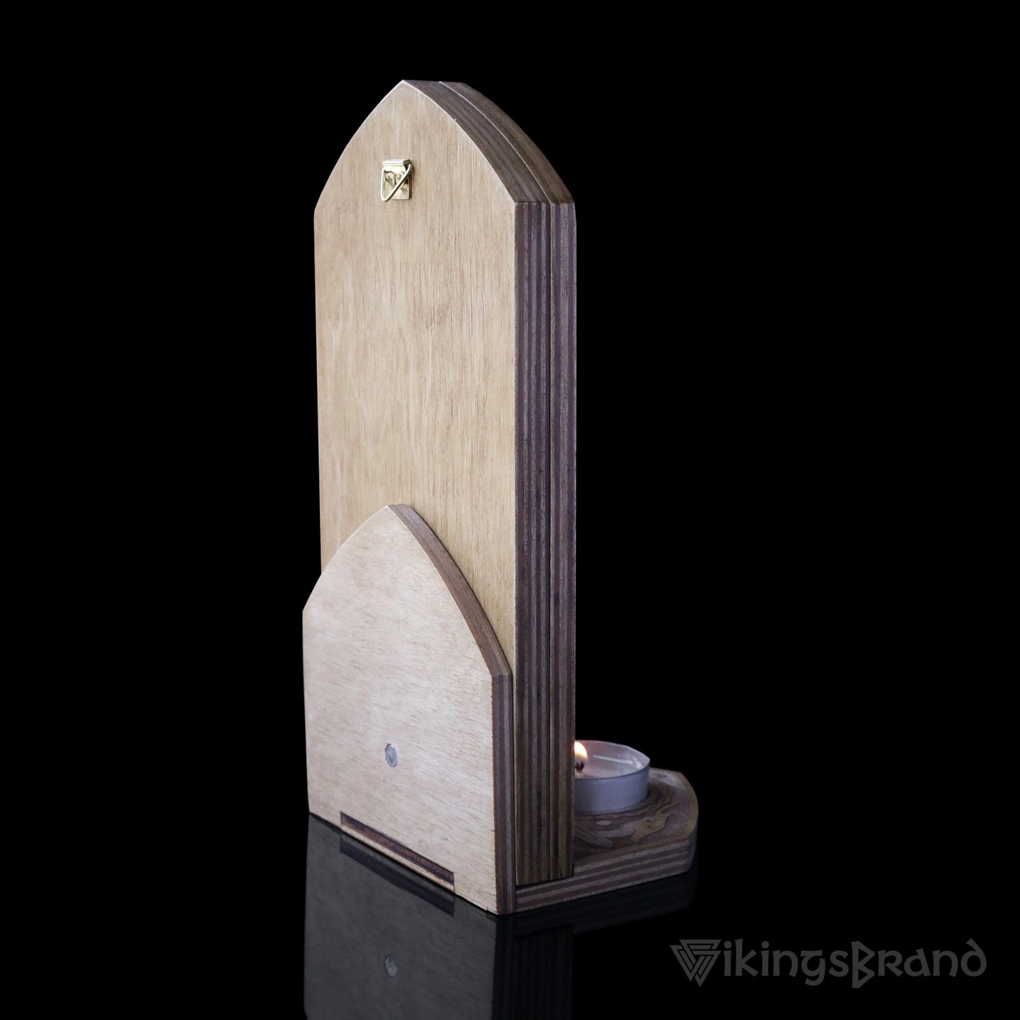 Viking Candlestick, Statue of Odin with Runes Inside
