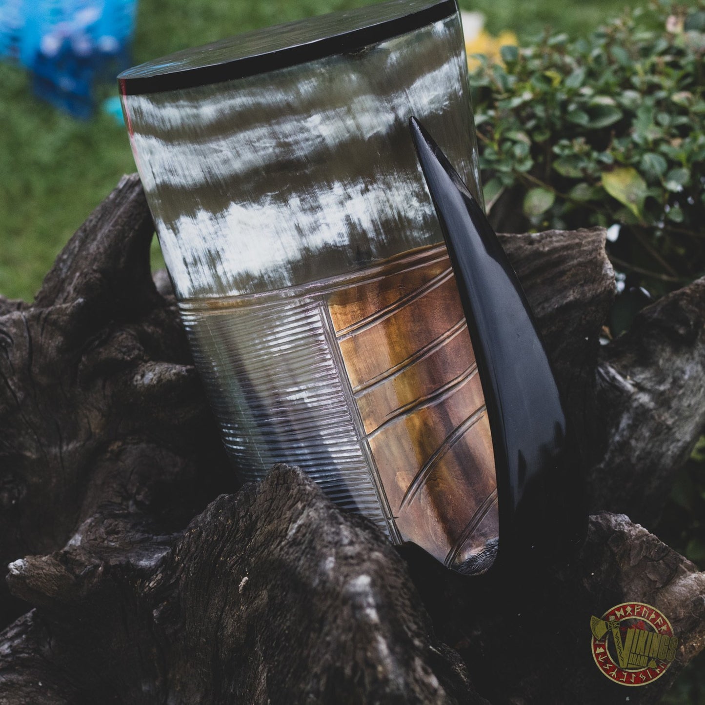 Viking Carved Drinking Horn Mug 1500ml - VikingsBrand