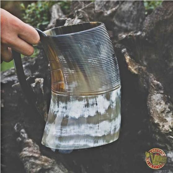 Viking Carved Drinking Horn Mug 1500ml - VikingsBrand