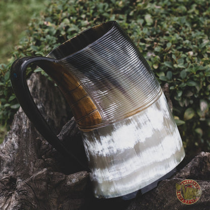 Viking Carved Drinking Horn Mug 1500ml - VikingsBrand