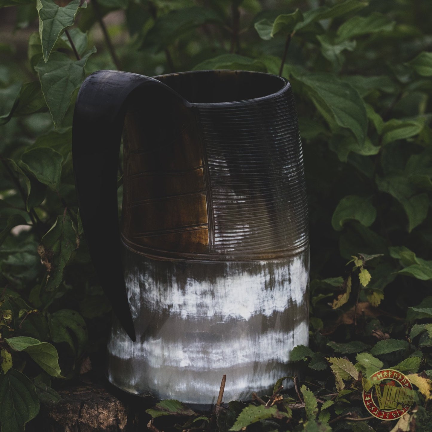 Viking Carved Drinking Horn Mug 1500ml - VikingsBrand