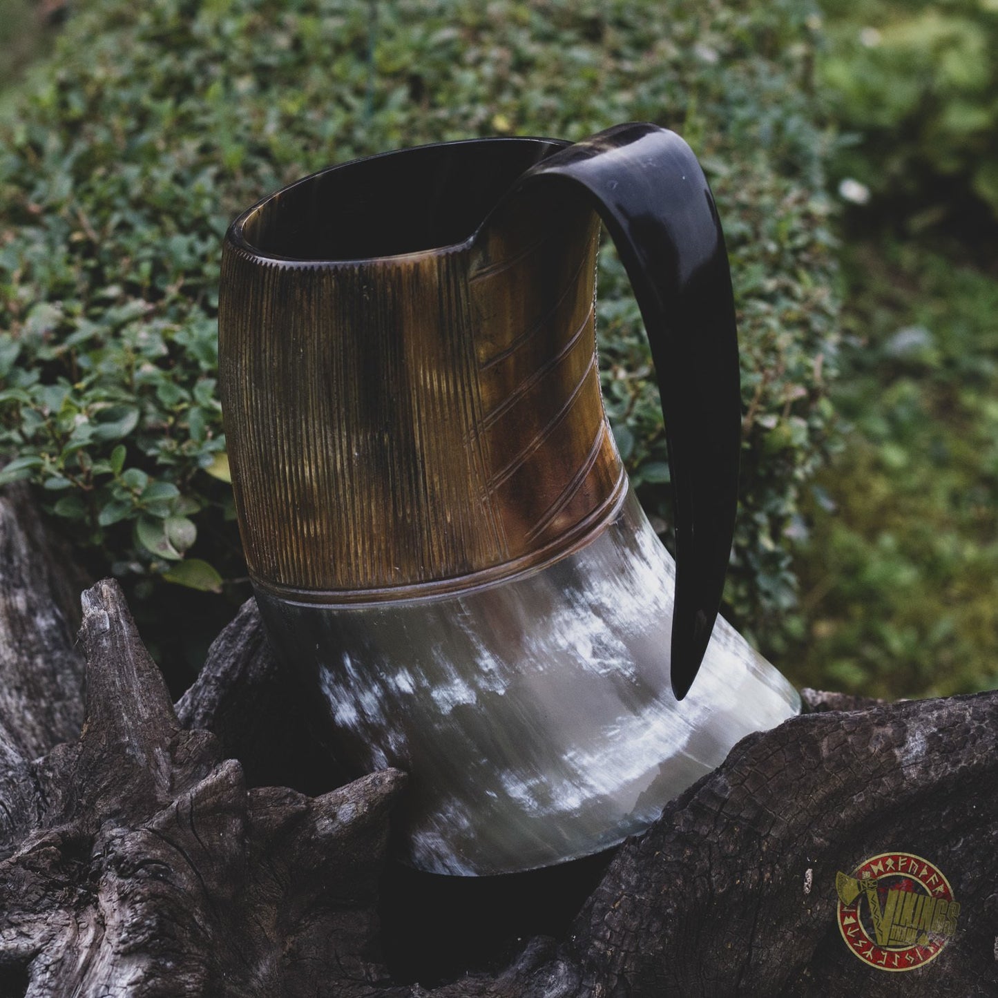 Viking Carved Drinking Horn Mug 1500ml - VikingsBrand
