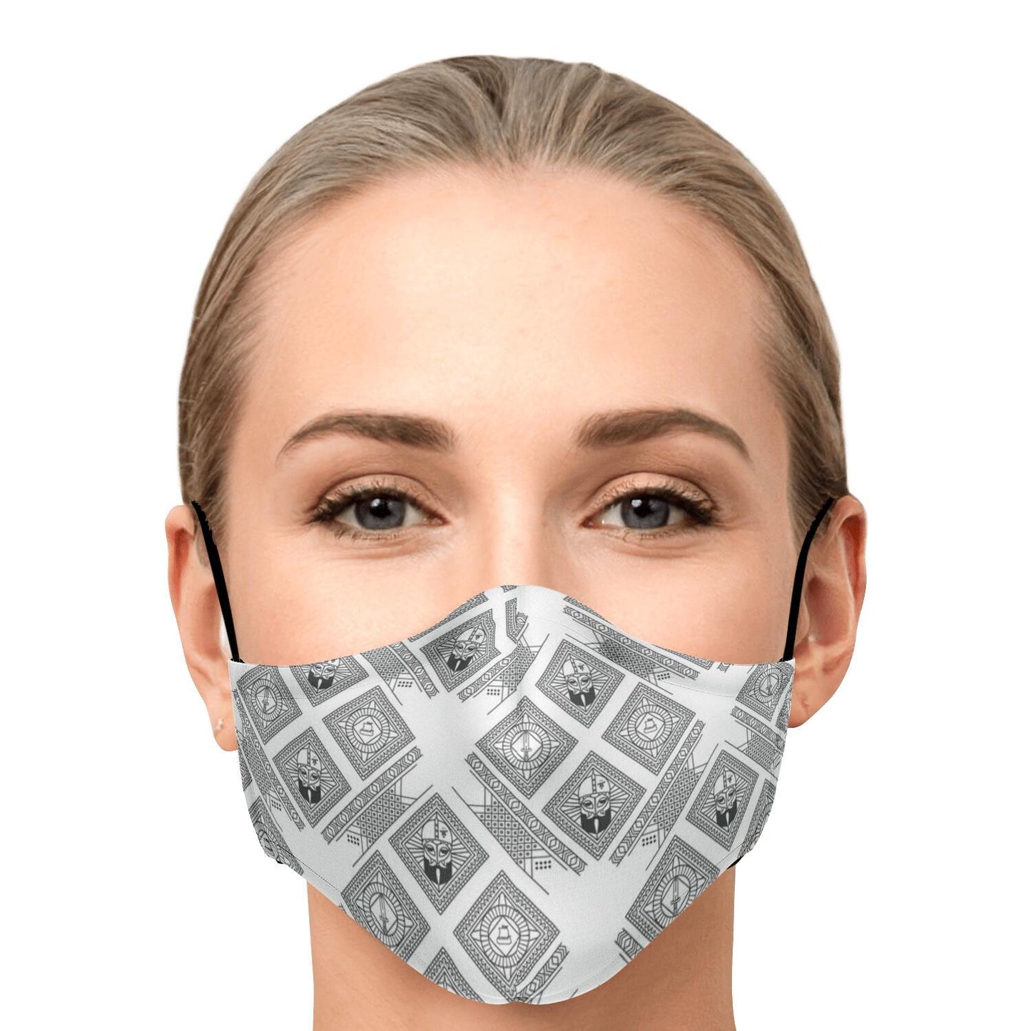 Viking Face Mask Cover with Viking Pattern