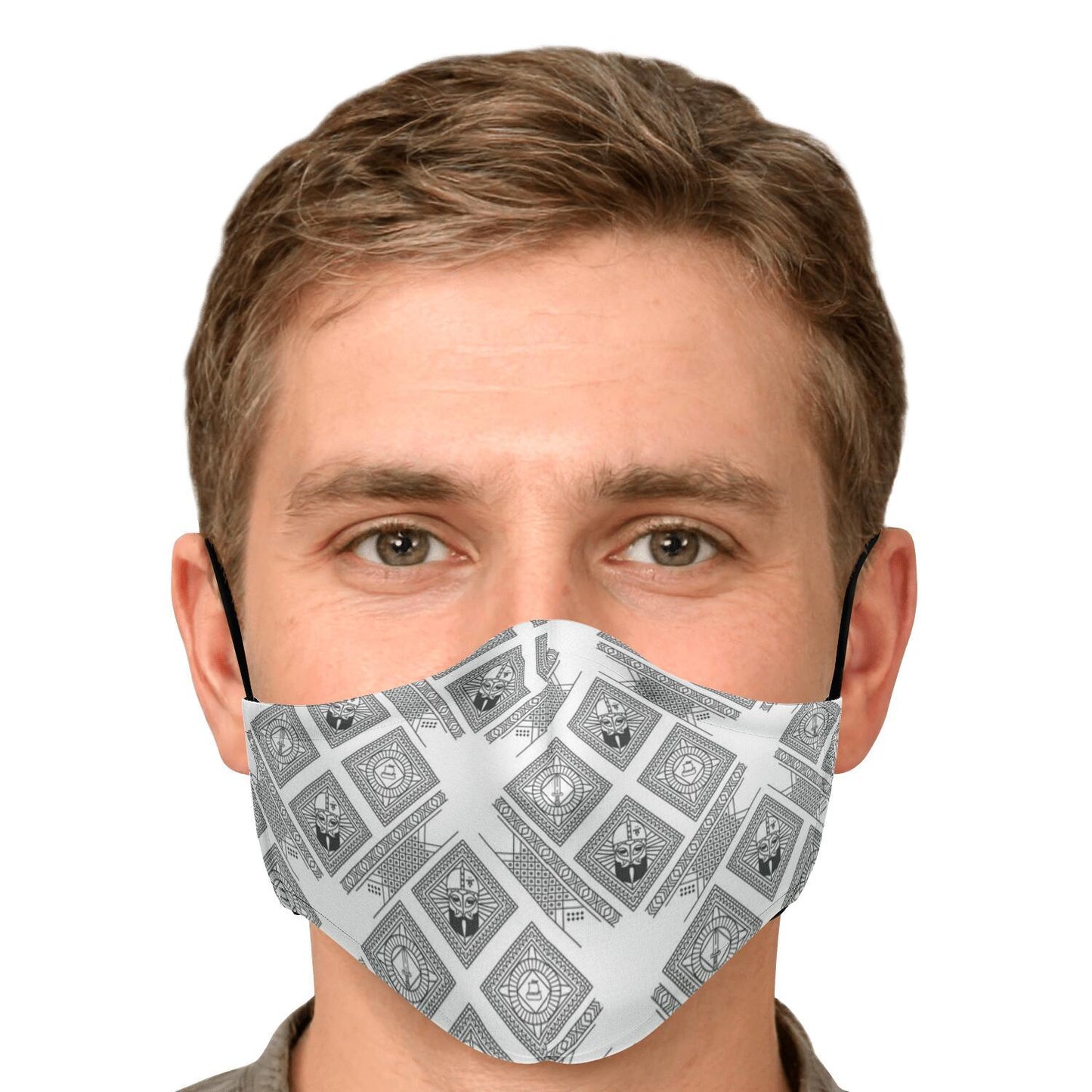 Viking Face Mask Cover with Viking Pattern
