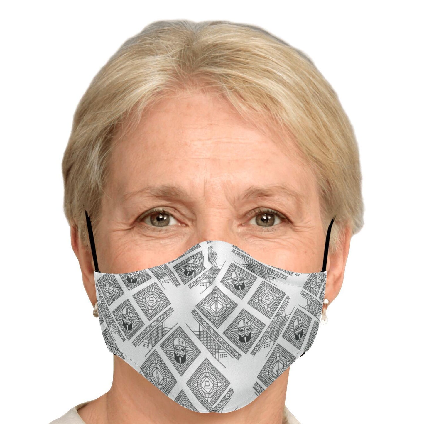 Viking Face Mask Cover with Viking Pattern