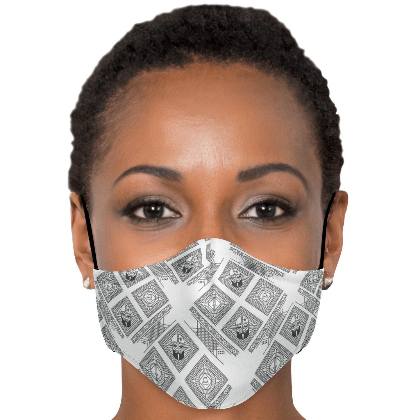 Viking Face Mask Cover with Viking Pattern