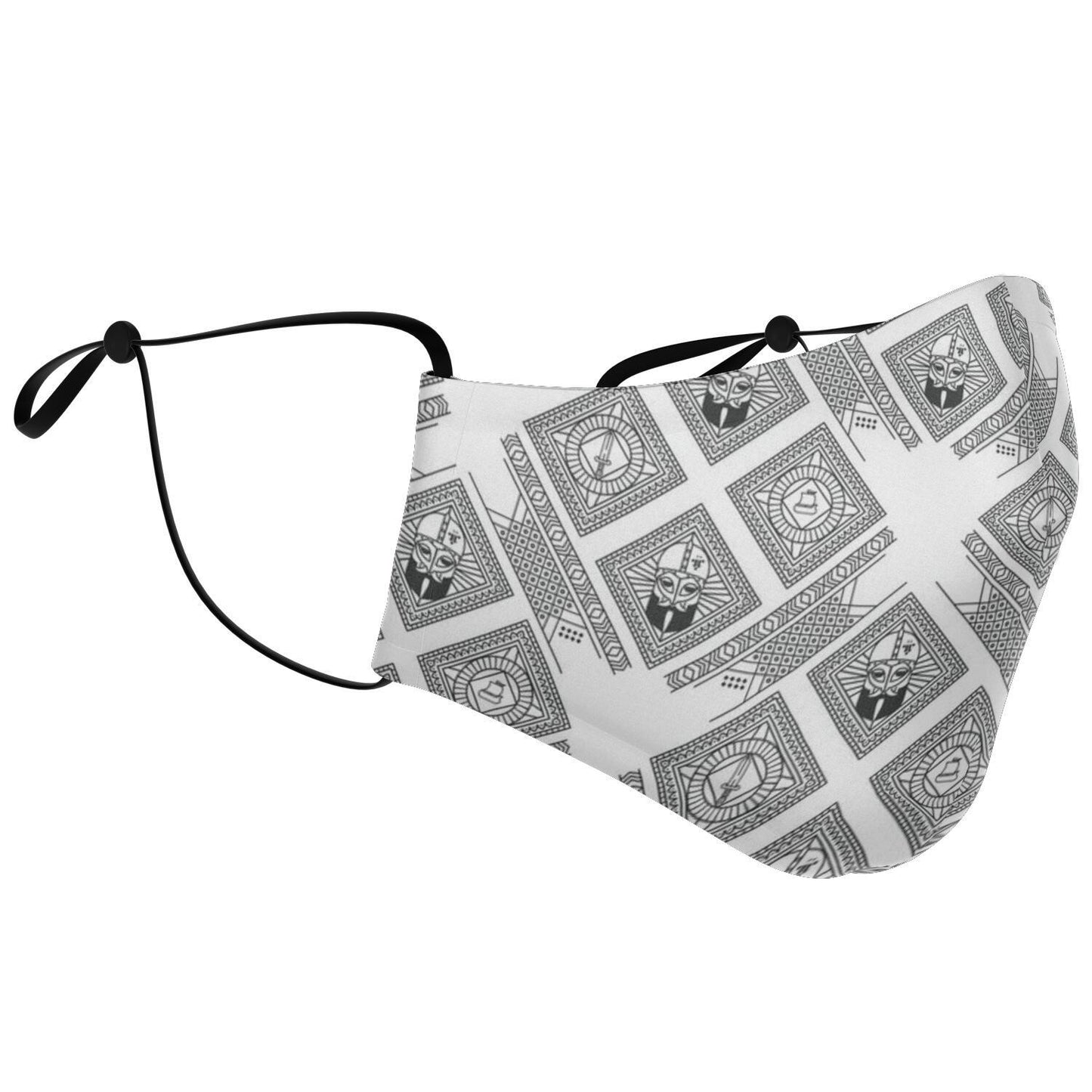 Viking Face Mask Cover with Viking Pattern