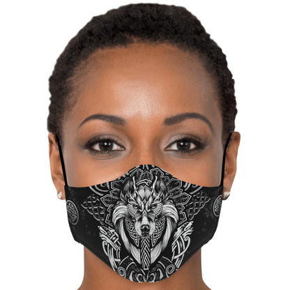 Viking Face Mask Cover with Wolf Head