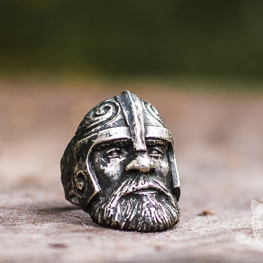 Viking Head 925 Sterling Silver Viking Ring - VikingsBrand