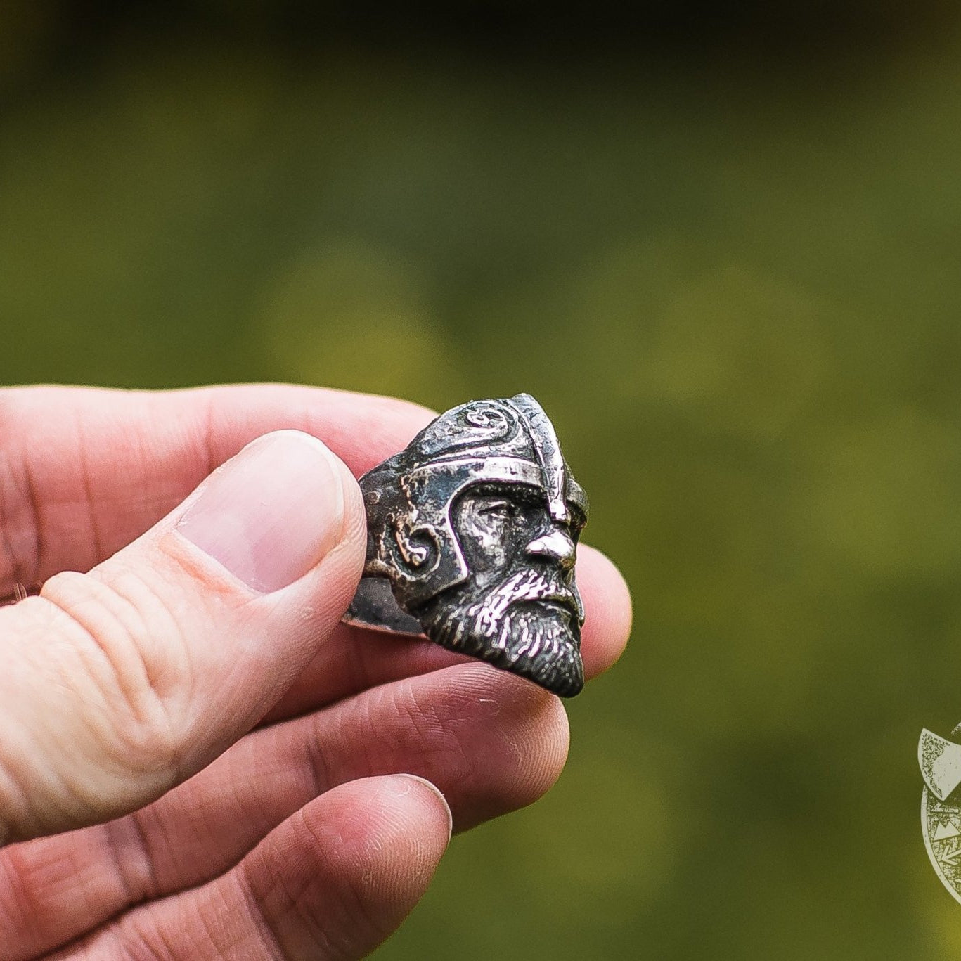 Viking Head 925 Sterling Silver Viking Ring - VikingsBrand