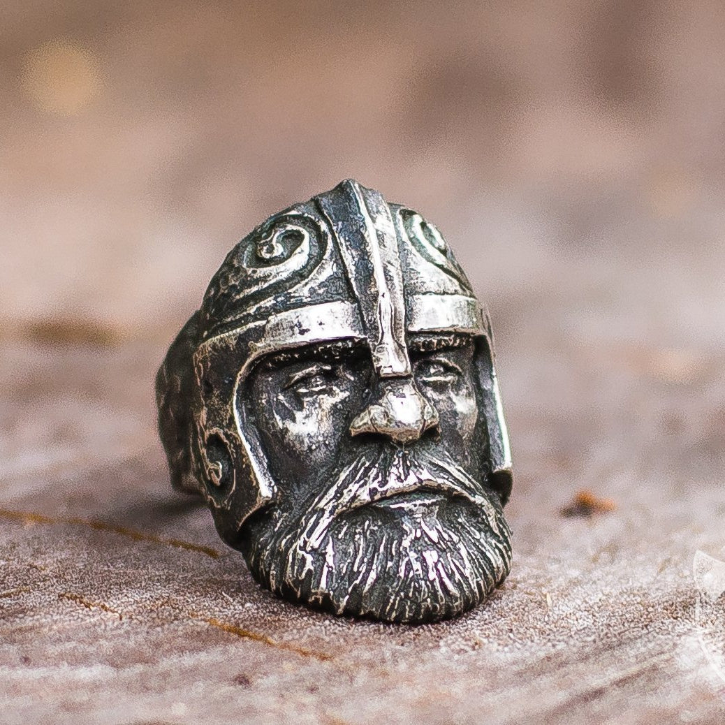Viking Head 925 Sterling Silver Viking Ring - VikingsBrand