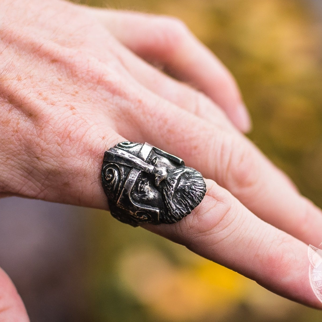 Viking Head 925 Sterling Silver Viking Ring - VikingsBrand