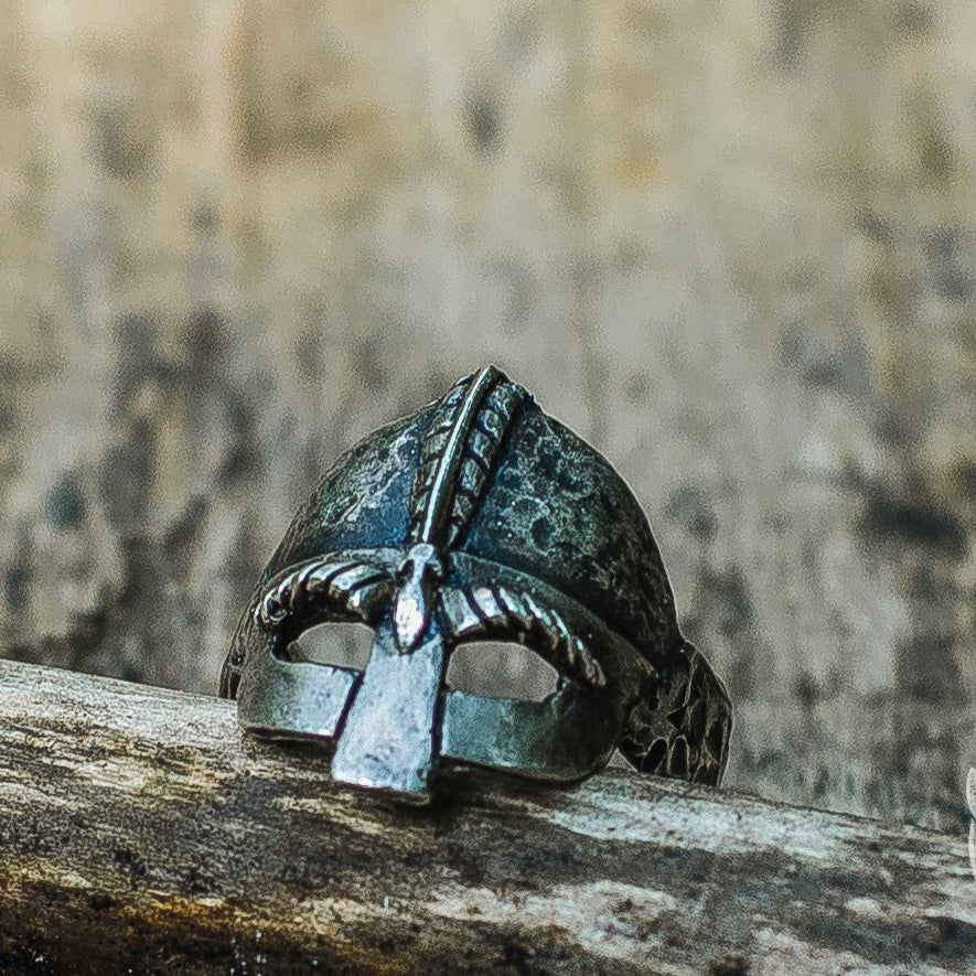Viking Helmet 925 Sterling Silver Unique Ring - VikingsBrand