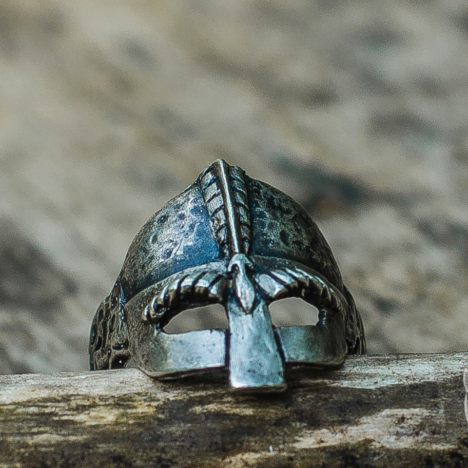 Viking Helmet 925 Sterling Silver Unique Ring - VikingsBrand