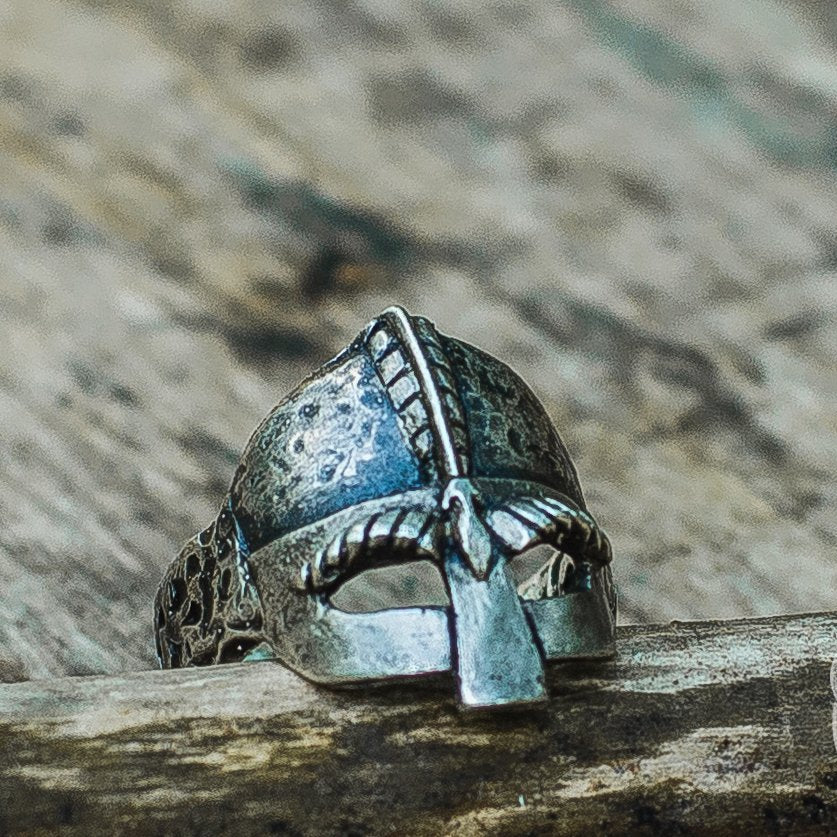 Viking Helmet 925 Sterling Silver Unique Ring - VikingsBrand