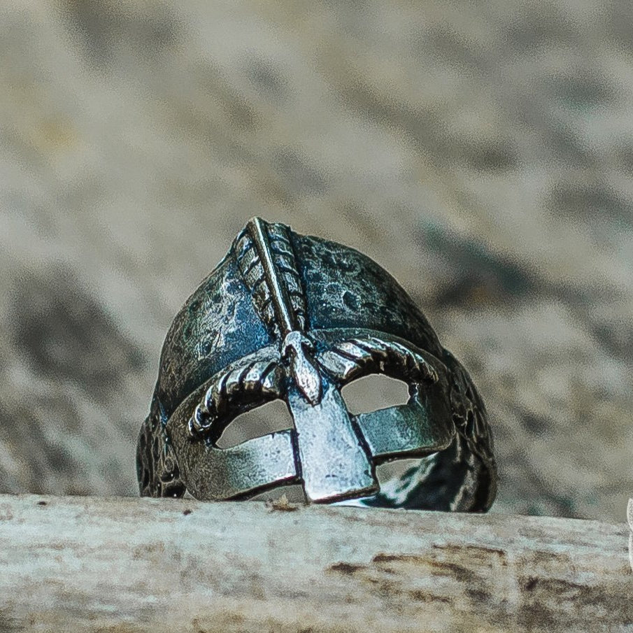 Viking Helmet 925 Sterling Silver Unique Ring - VikingsBrand