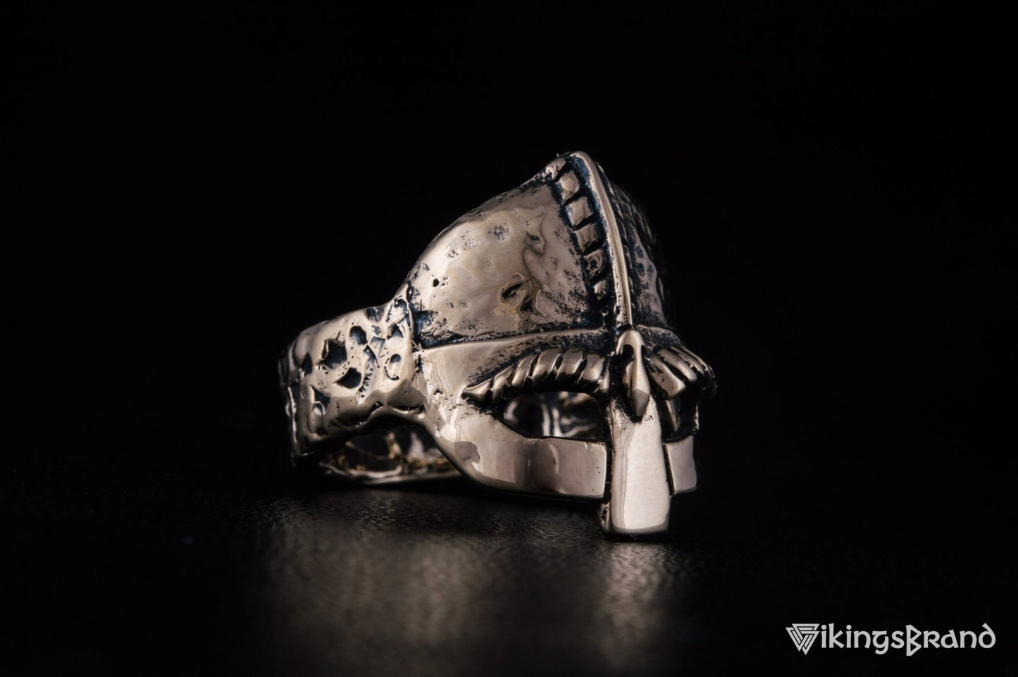 Viking Helmet Bronze Unique Ring Viking Jewelry
