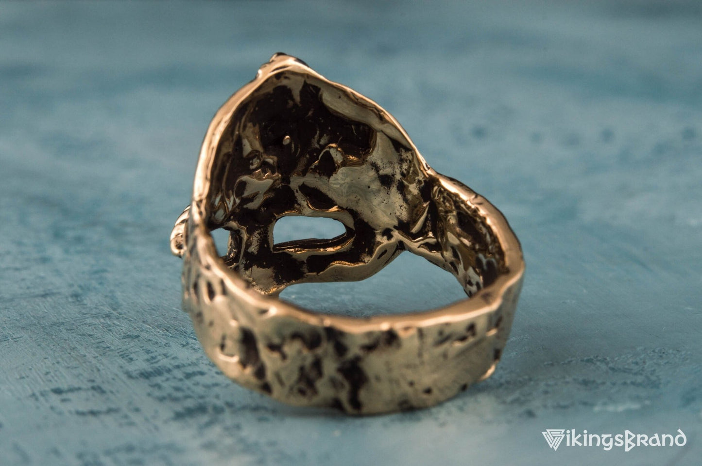 Viking Helmet Bronze Unique Ring Viking Jewelry