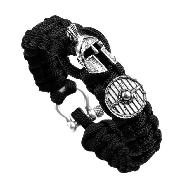 Viking Helmet & Shield Paracord Survival Bracelet - VikingsBrand