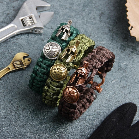 Viking Helmet & Shield Paracord Survival Bracelet - VikingsBrand