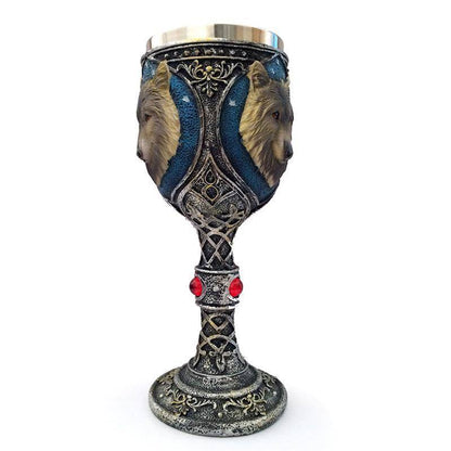 Viking King Wolf Head Cup - Mug - VikingsBrand