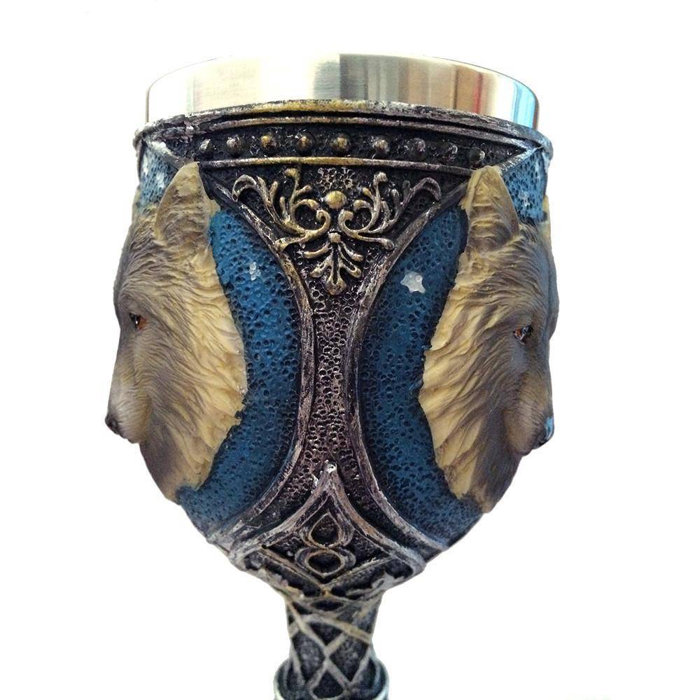 Viking King Wolf Head Cup - Mug - VikingsBrand