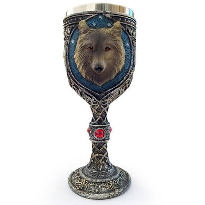 Viking King Wolf Head Cup - Mug - VikingsBrand