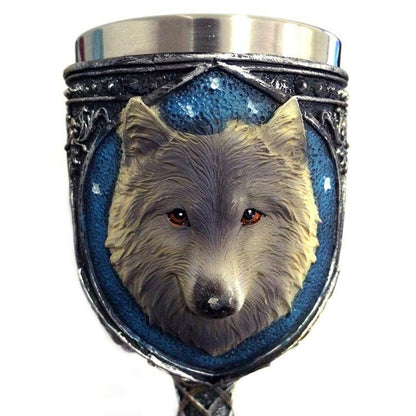 Viking King Wolf Head Cup - Mug - VikingsBrand