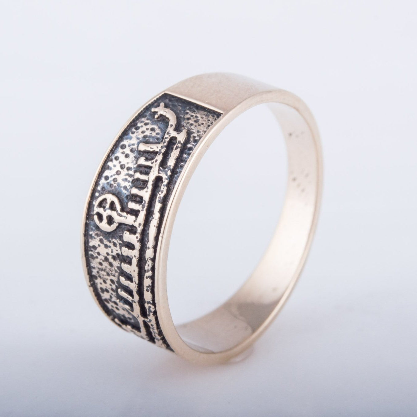 Viking Longship Bronze Ring