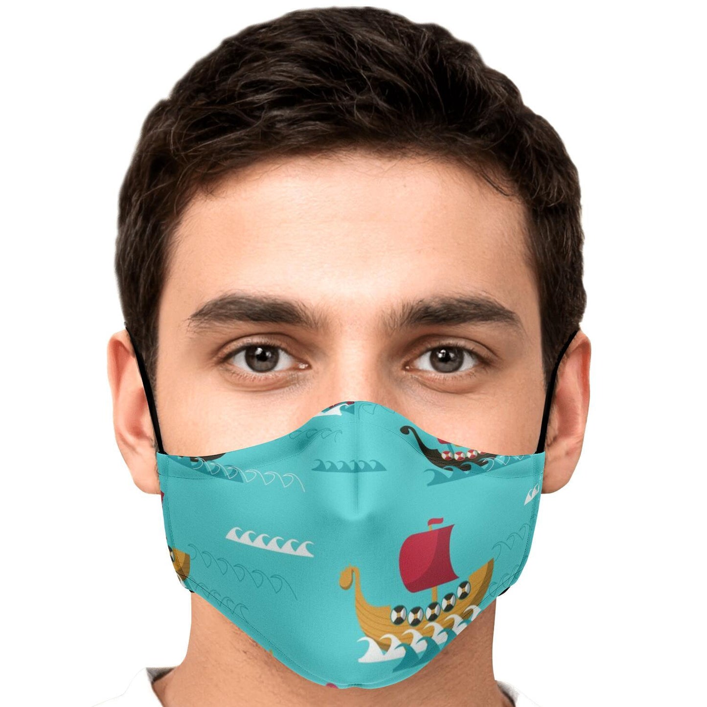 Viking Longships Face Mask Cover