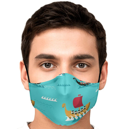 Viking Longships Face Mask Cover