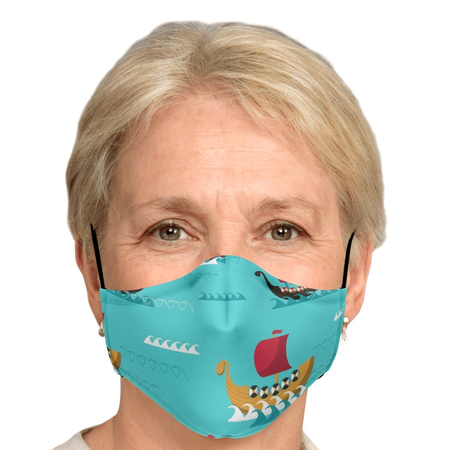 Viking Longships Face Mask Cover
