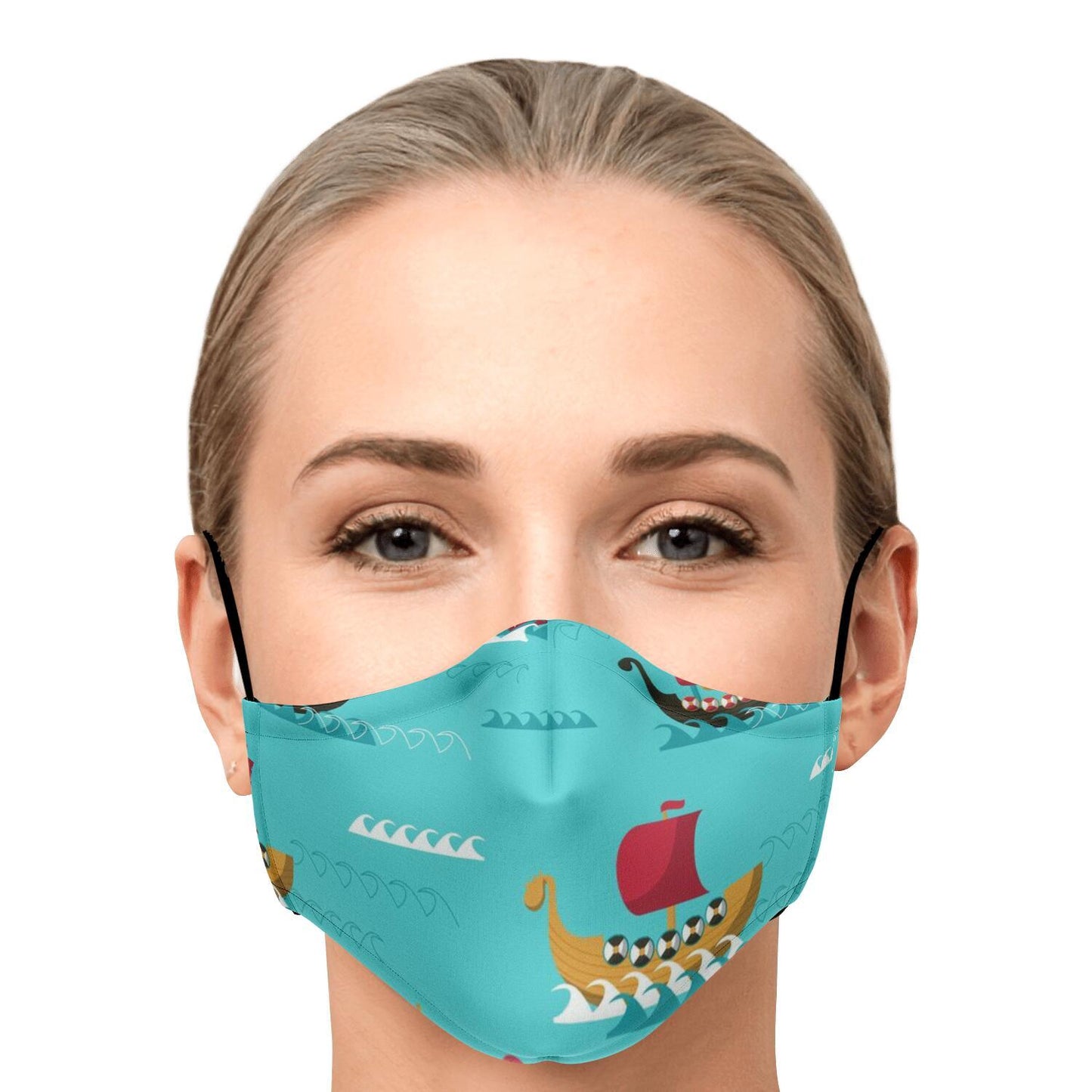 Viking Longships Face Mask Cover