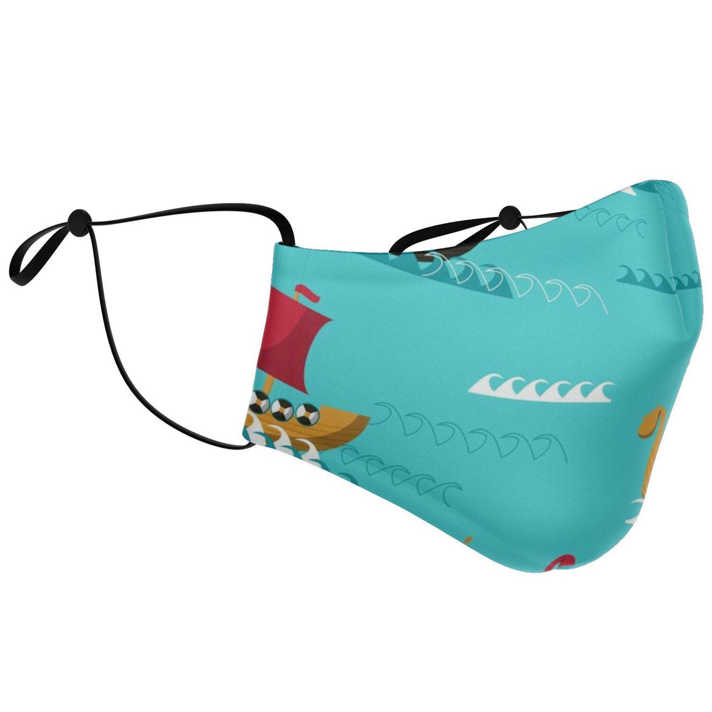 Viking Longships Face Mask Cover
