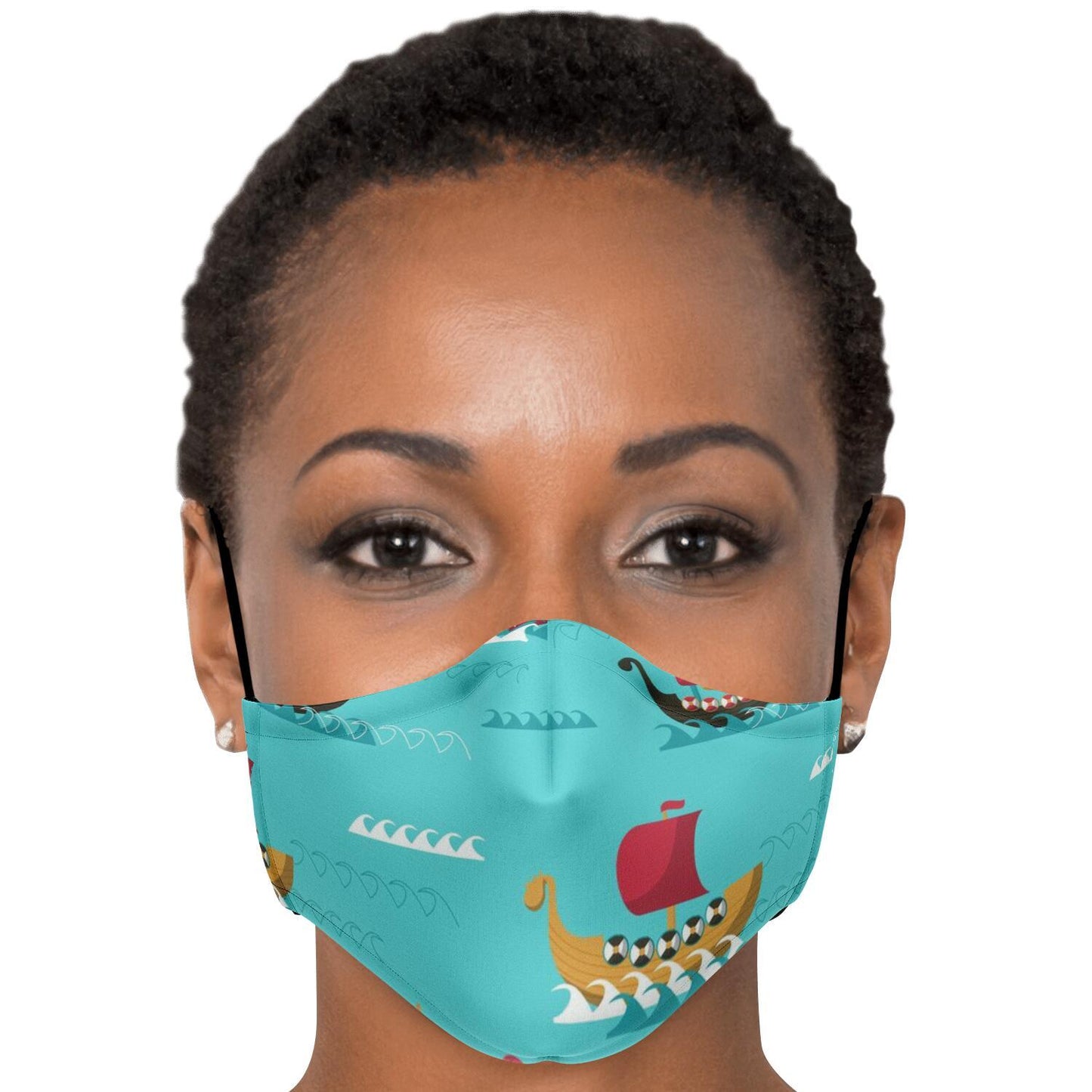 Viking Longships Face Mask Cover