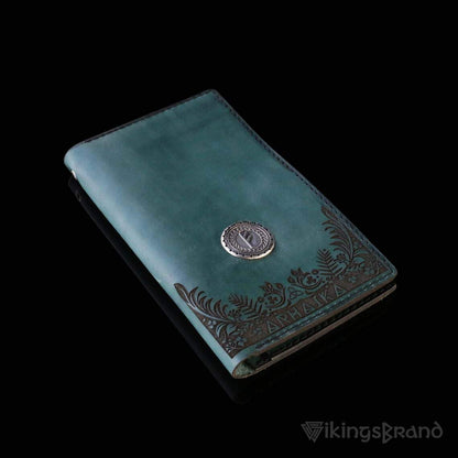 Viking Men's Genuine Leather Wallet with Fehu Rune