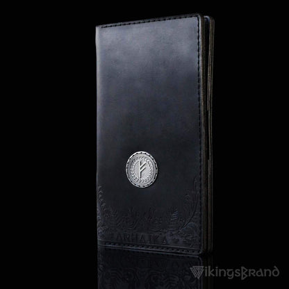 Viking Men's Genuine Leather Wallet with Fehu Rune