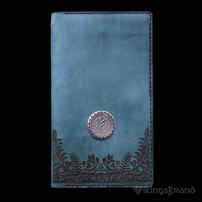 Viking Men's Genuine Leather Wallet with Fehu Rune