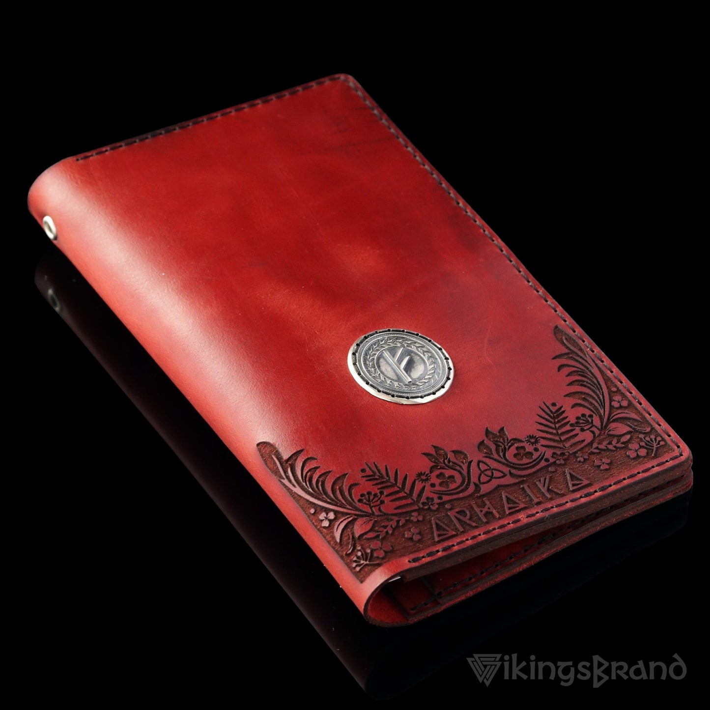 Viking Men's Genuine Leather Wallet with Fehu Rune