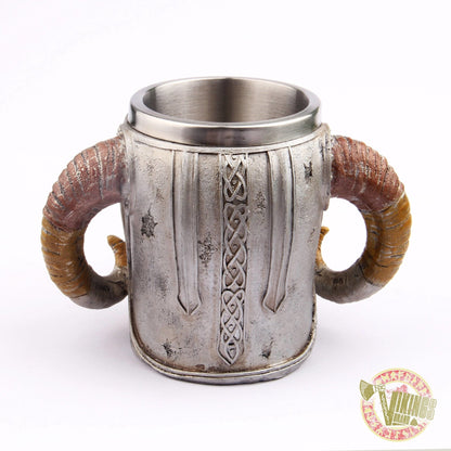 Viking Mug with Goat Horns - VikingsBrand