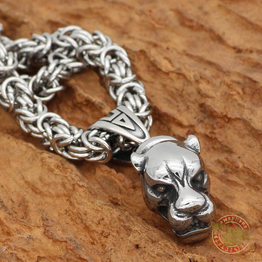 Viking Necklace with HUGE Wolf Head - VikingsBrand