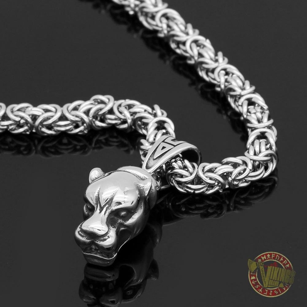 Viking Necklace with HUGE Wolf Head - VikingsBrand