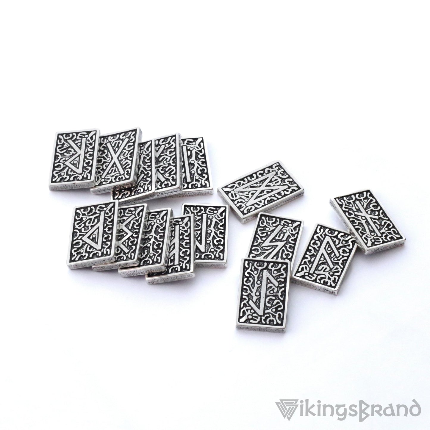 Norse Mythology Silver Plated Viking Rune Set