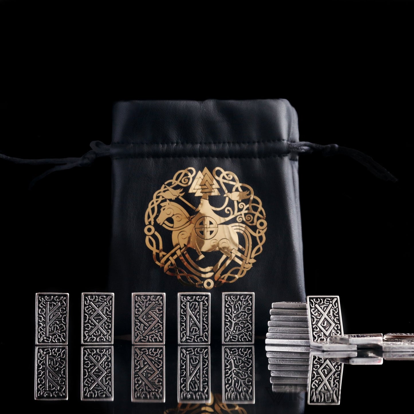 Norse Mythology Silver Plated Viking Rune Set