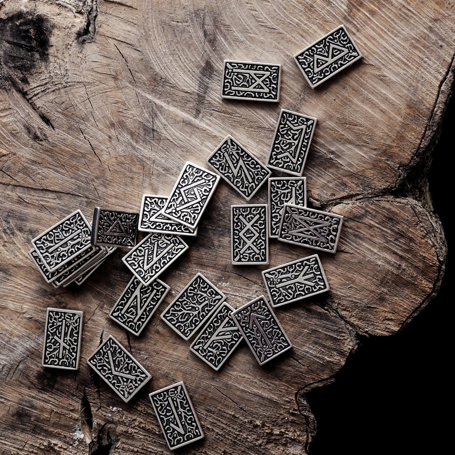 Norse Mythology Silver Plated Viking Rune Set