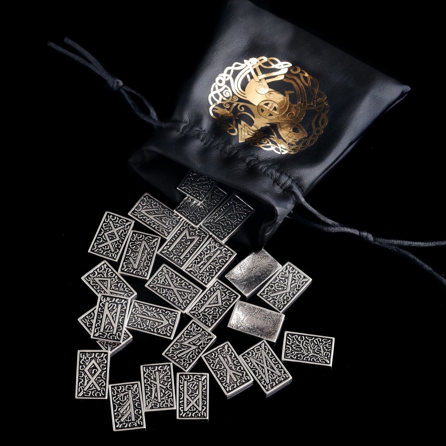 Norse Mythology Silver Plated Viking Rune Set