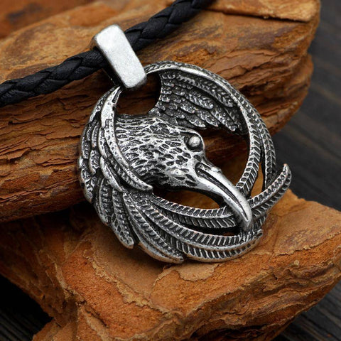 Huginn and Muninn Viking Ravens Necklace