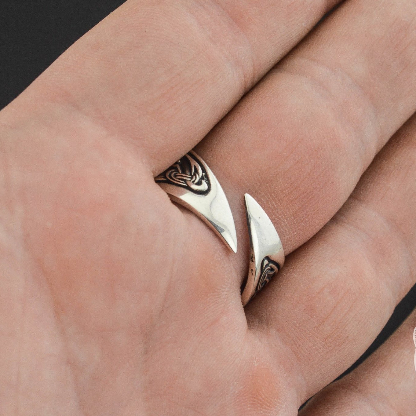 Viking Ornament 925 Sterling Silver Norse Ring - VikingsBrand