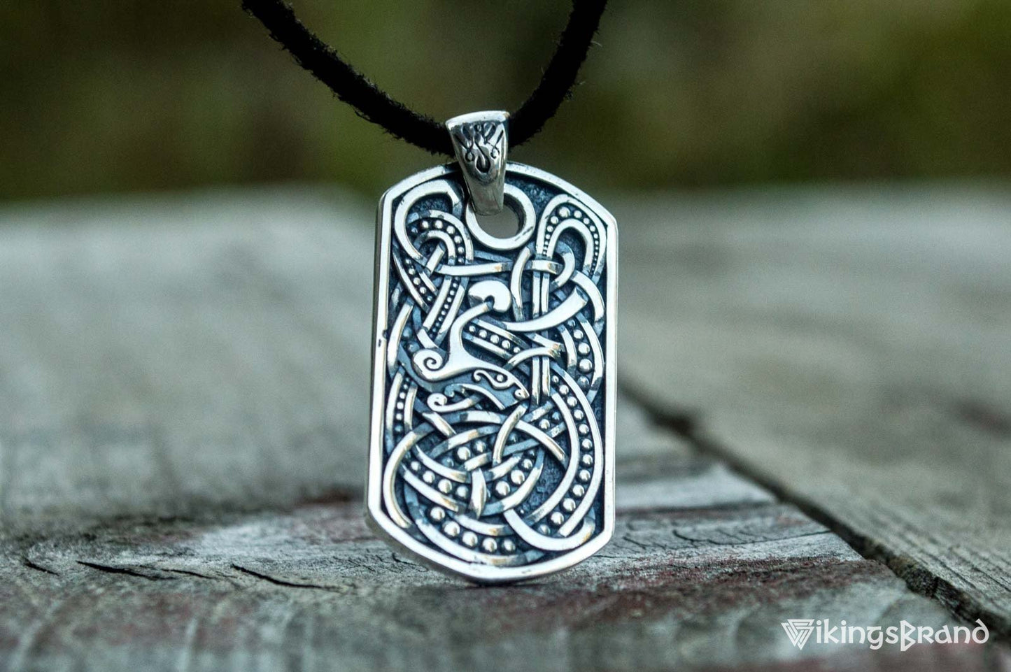 Viking Ornament Pendant Sterling Silver Norse Handcrafted Viking Jewelry